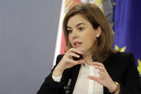 16/01/2015. Consejo de Ministros: Sáenz de Santamaría y Fátima Báñez. La vicepresidenta del Gobierno, ministra de la Presidencia y portavoz ...